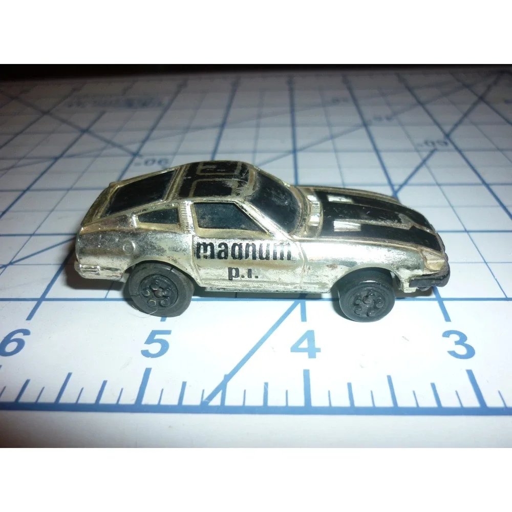 Vintage 1981 Kidco Magnum P.I.‎ Datsun 280ZX Diecast Silver Chrome 1/64 Car